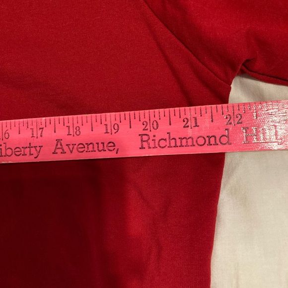 Charlie Paige Red Christmas Top Women’s S/M - New - Don’t Stop Believing - Picture 8 of 11